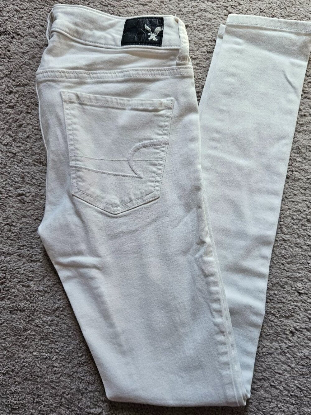 American Eagle Super Super Stretch Jegging Size 4L White